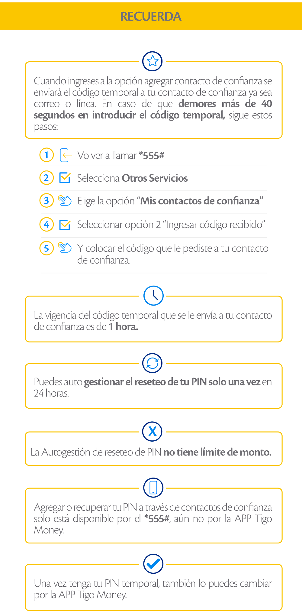 Elige a tus contactos de confianza recuerda