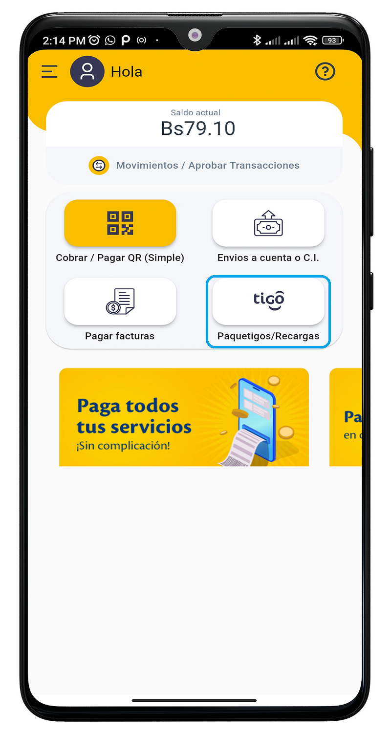 Recargas Tigo por Tigo Money 3