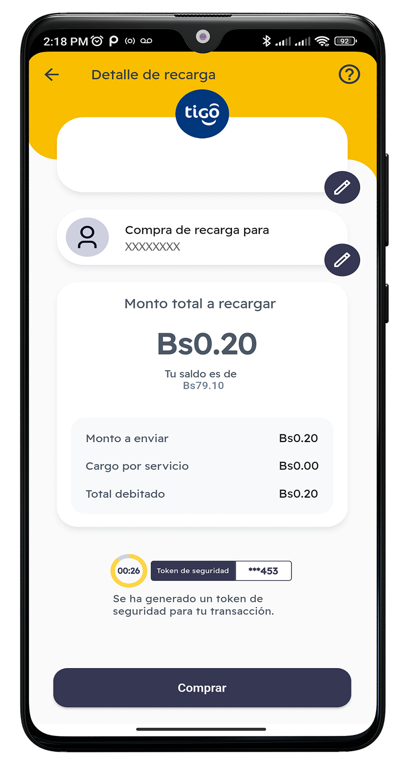 Recargas Tigo por Tigo Money 7