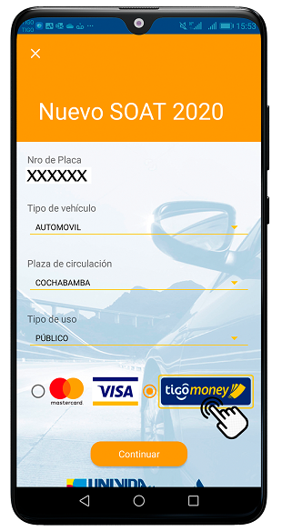 Compra tu soat por Tigo Money 5