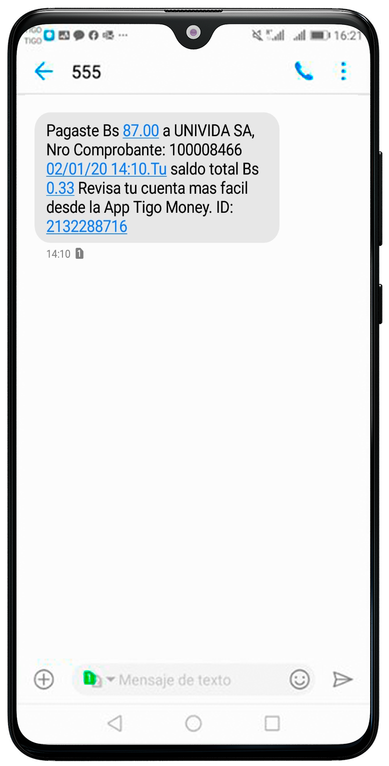Compra tu soat por Tigo Money 9